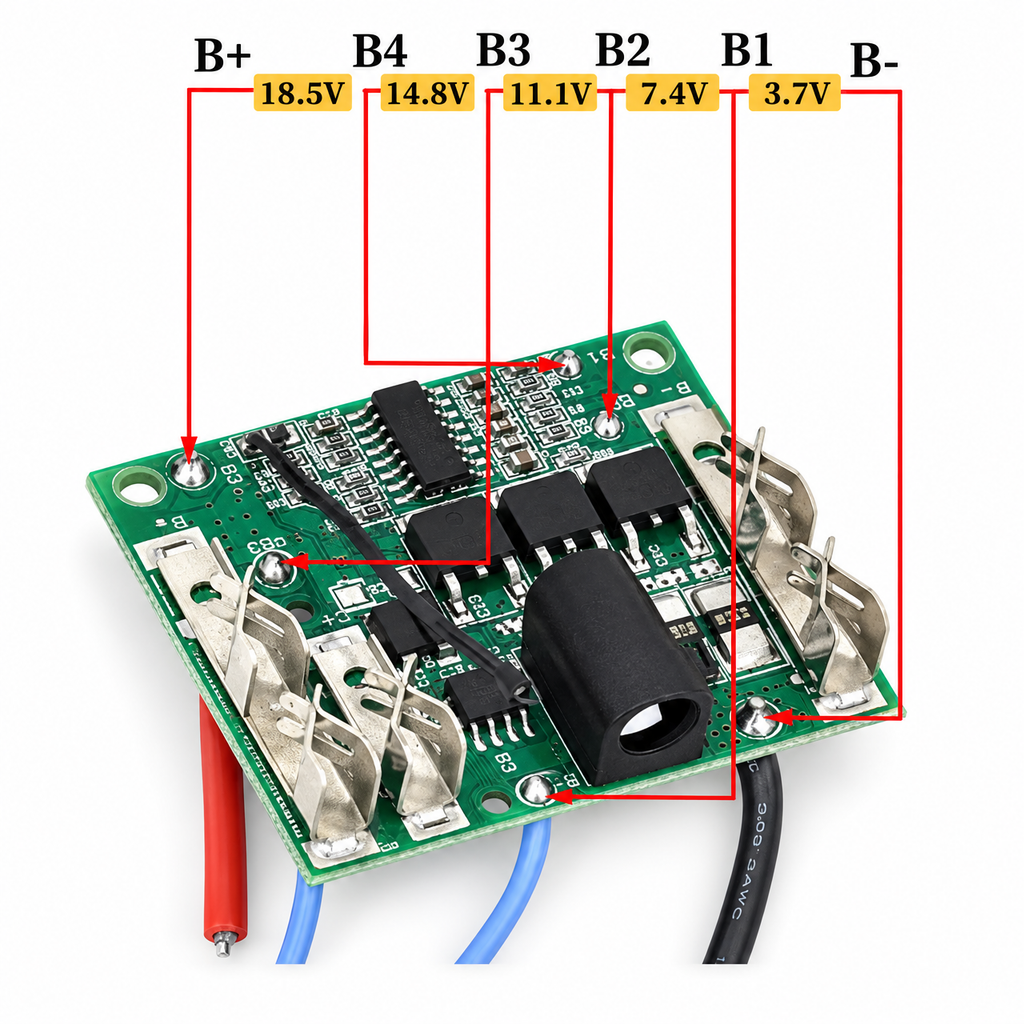 BMS Gen Liion 5S 10A taladro 18-21V
