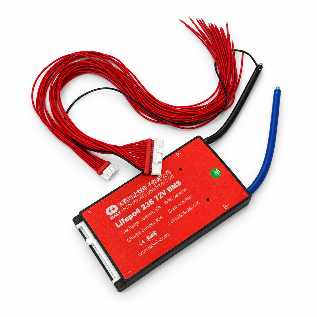 BMS Daly LiFePO4 60A con ecualizador 23S  72Volt