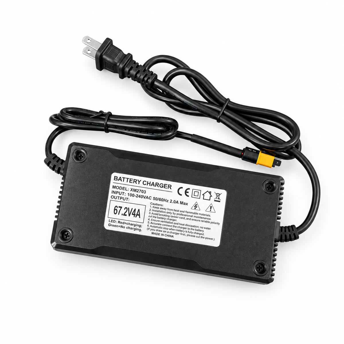 Cargador 60V 4A 67.2V 16S Li-ion
